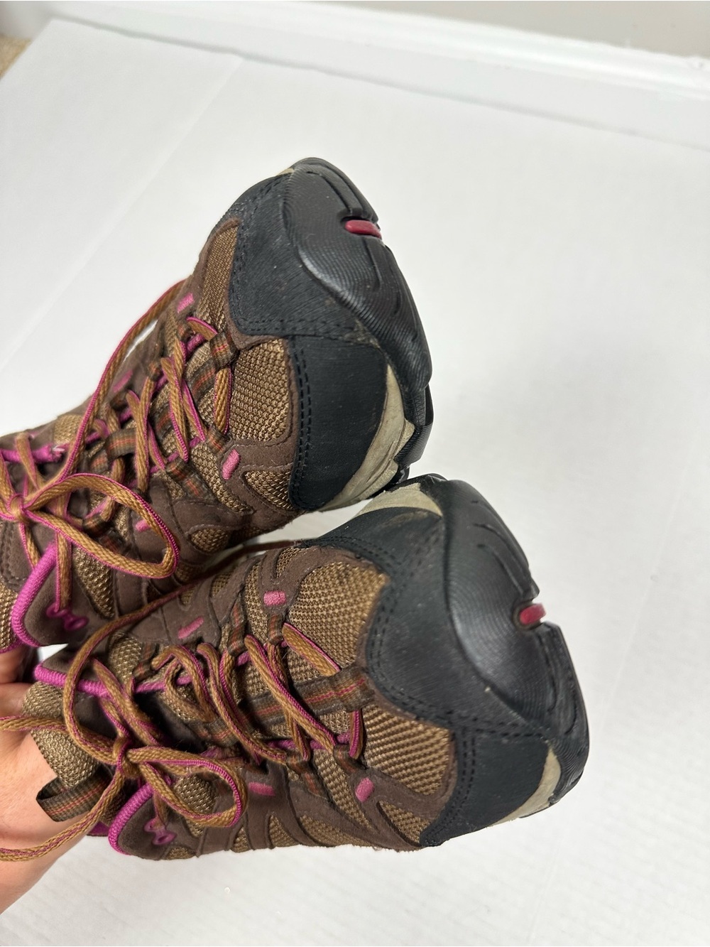 Merrell J55690 Otter Brown Pink Mesh Waterproof Hiking Trail Shoes Women's 9.0 - Picture 8 of 9
